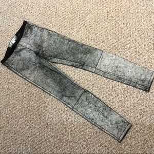 Helmut Lang Leather Leggings Pants crackle size 2